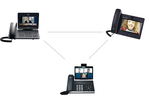 Conference feature icon for hosted PBX phone system
