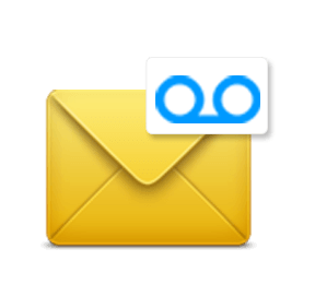 Voice mail feature icon for hosted PBX phone system